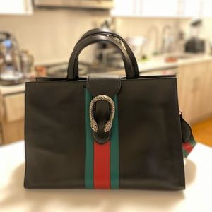 Gucci briefcase handbag, leather